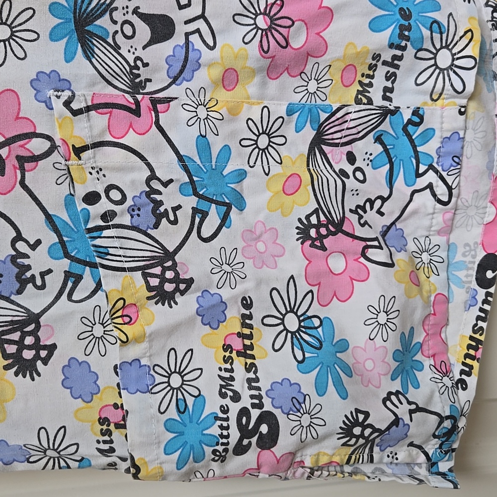 Little Miss Sunshine Pediatric Nurse Scrubs Top Short Sleeve Shirt - Picture 5 of 6